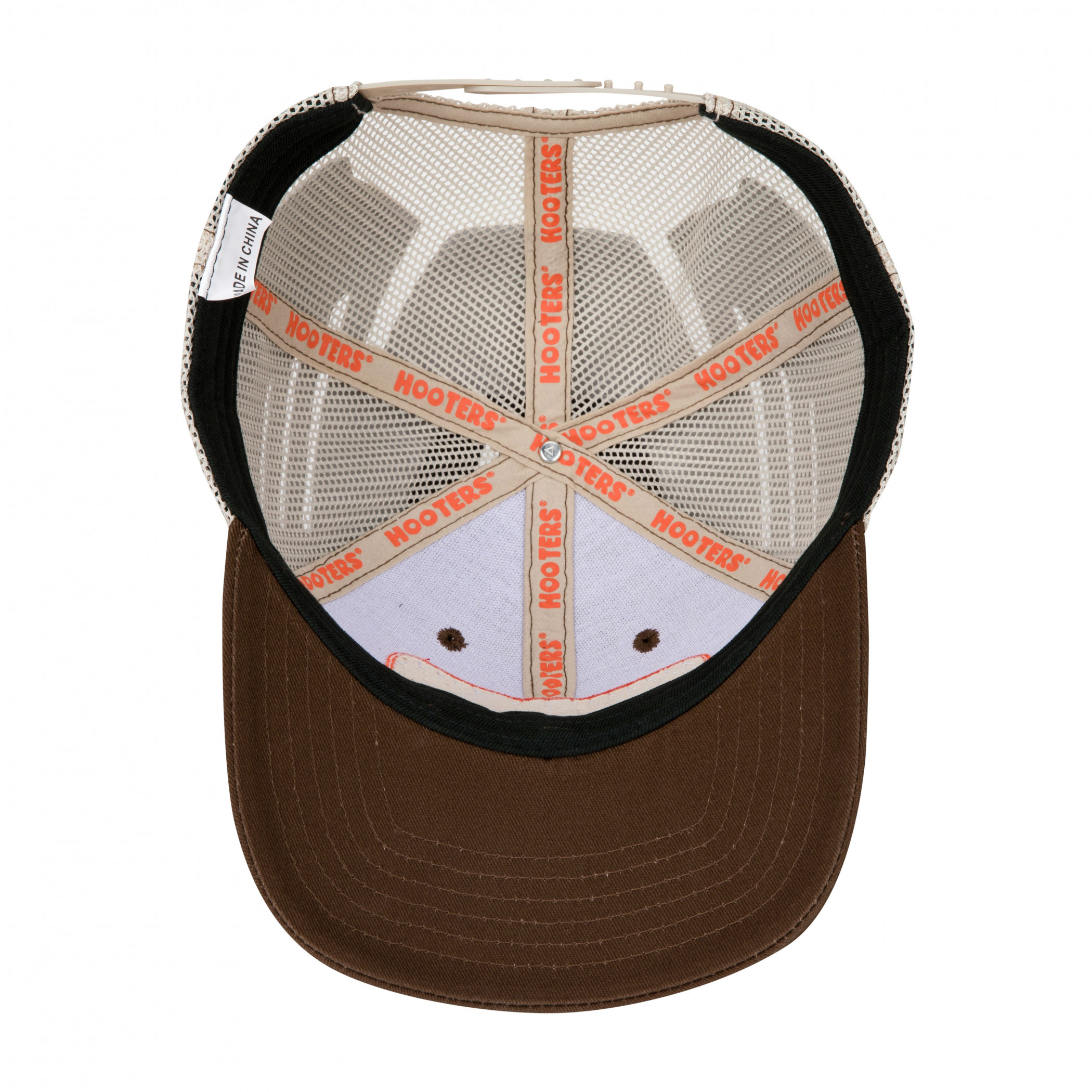 Hooters Logo Retro Stripe Mesh Trucker Hat